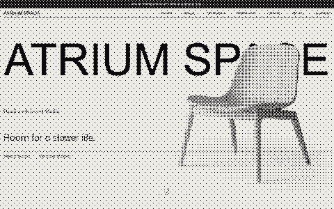 Atrium Space concept website homepage