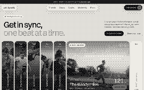 SyncFit concept website homepage